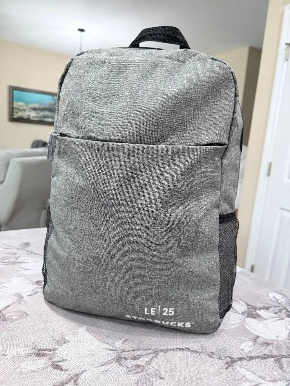 Starbucks LE 25 Limited Edition Gray Backpack Laptop Travel School Book Bag EUC
